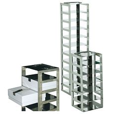 Racks rangement vertical clip de maintien intégré pour boîtes cryogéniques