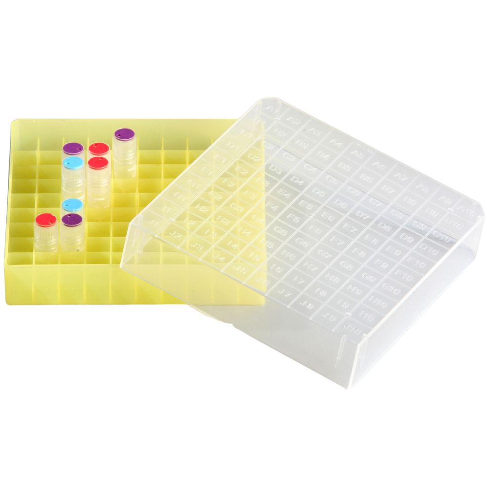 Cryoboîtes 133&nbspx 133&nbspmm en polypropylène, 100&nbsptubes