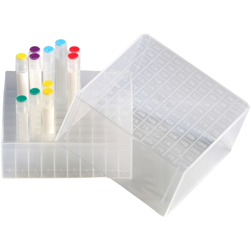 Cryoboîtes 133&nbspx 133&nbspmm en polypropylène, 100&nbsptubes