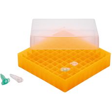 Cryoboîtes 130 x 130 mm en polypropylène, 100 tubes