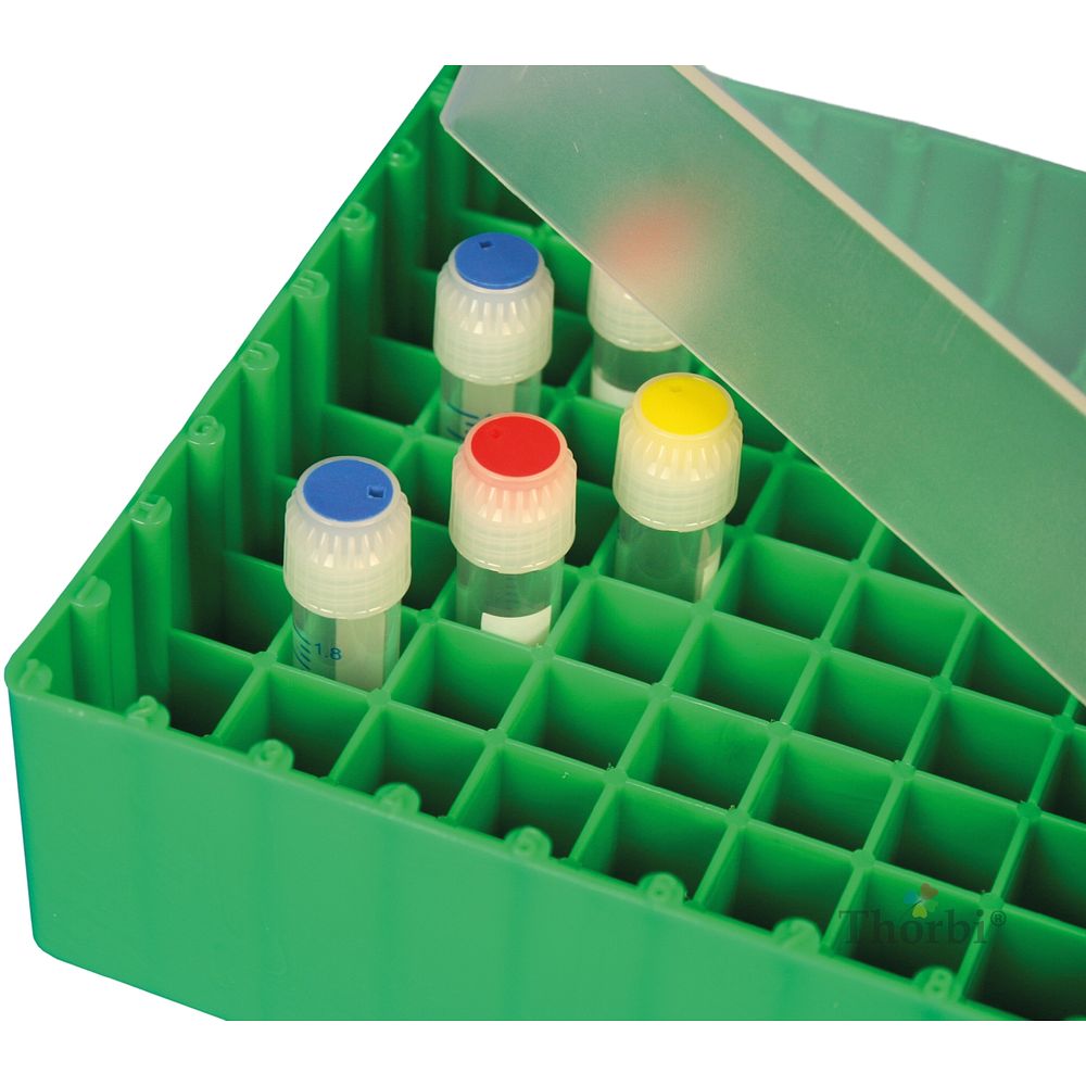 Cryoboîtes 130&nbspx 130&nbspmm en polypropylène, 81&nbsptubes