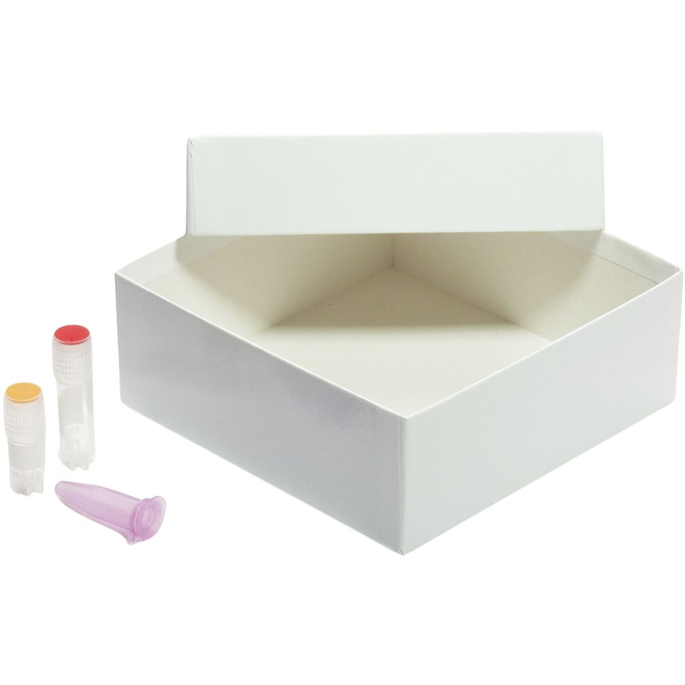 Cryoboîtes 136&nbspx 136&nbspmm en carton hydrofuge revêtement imperméable additionnel
