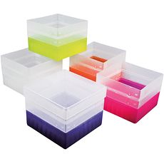 Cryoboîtes 130 x 130 mm en polypropylène, 81 tubes, hauteur 105 mm