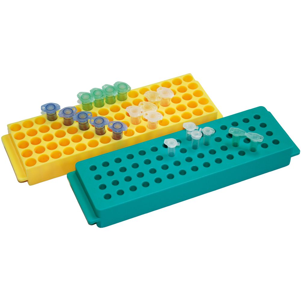 Portoirs en polyproylène à 2&nbspfaces, 80&nbspet 60&nbspmicrotubes