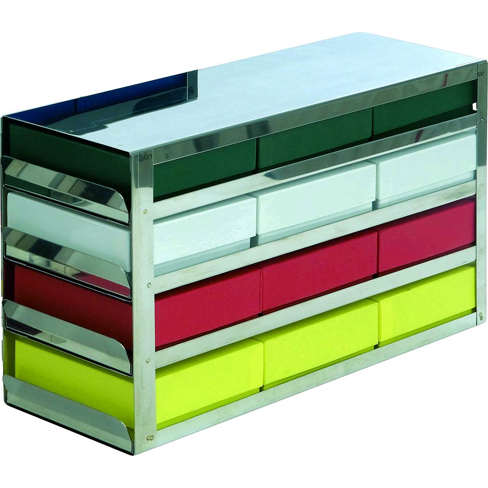 Racks de rangement horizontal tiroirs extractibles pour boîtes hauteur 50 mm