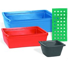 Bacs à glace rectangulaires et portoirs flottants