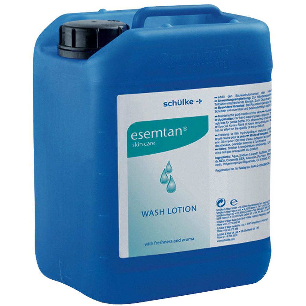 Lotion lavante anti-microbienne esemtan® en flacon ou bidon avec bouchon