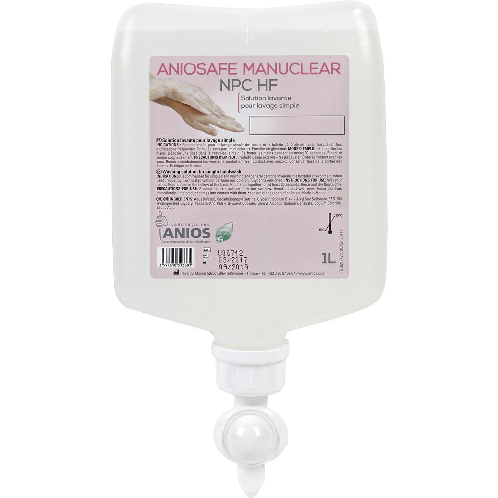 Savon ANIOSAFE ManuClear NPC HF peau sensible