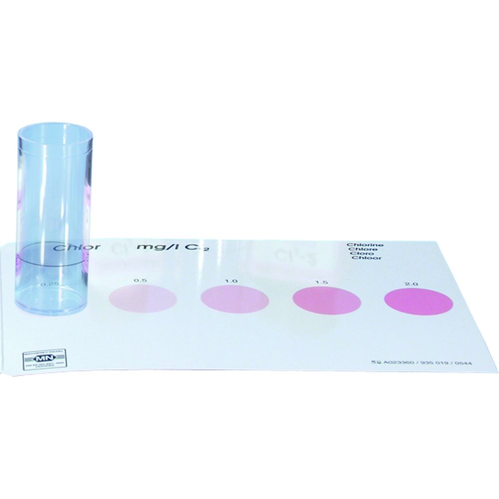 Kit simple d'analyse du Chlore par comparateur colorimétrique visuel