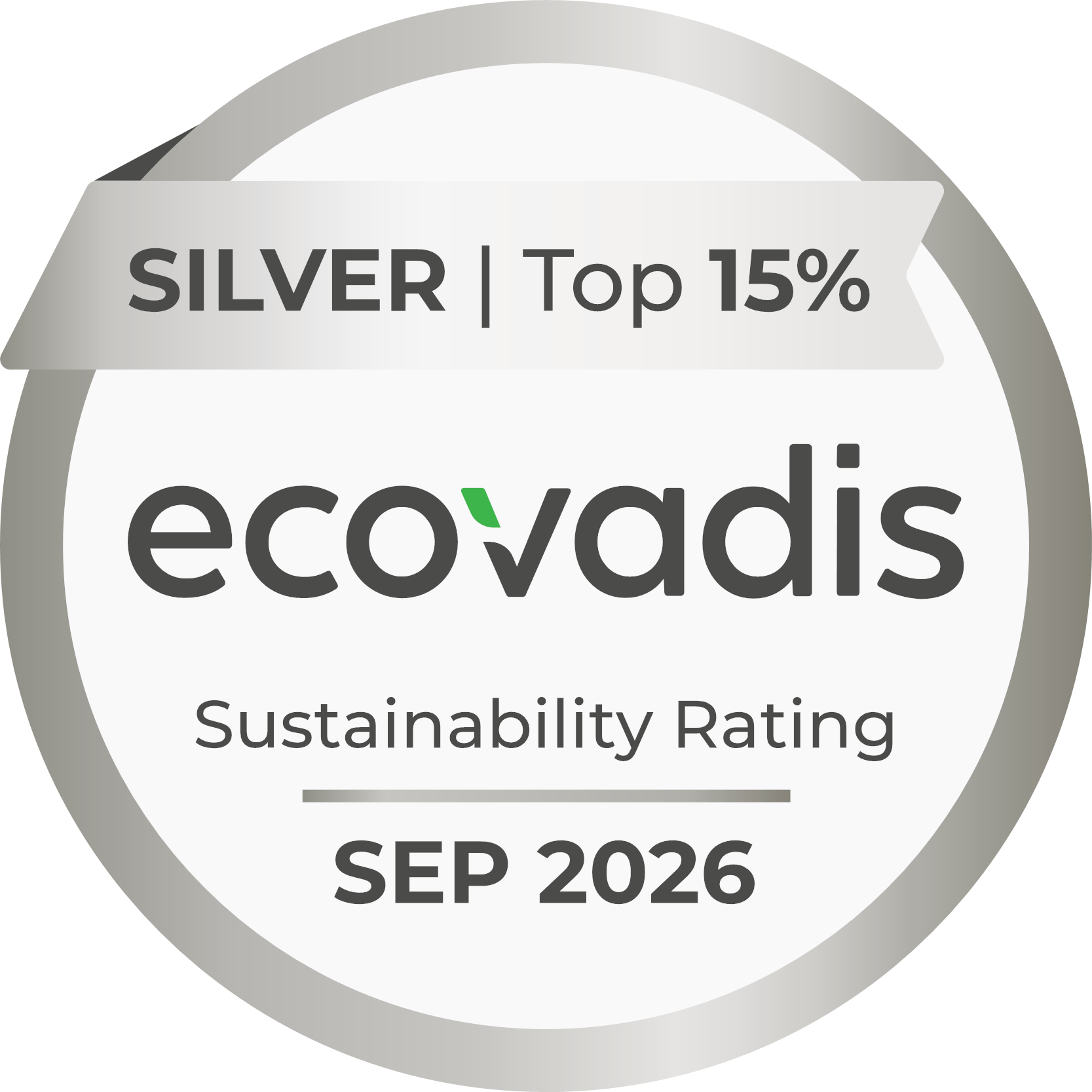 Médaille Argent EcoVadis 2026