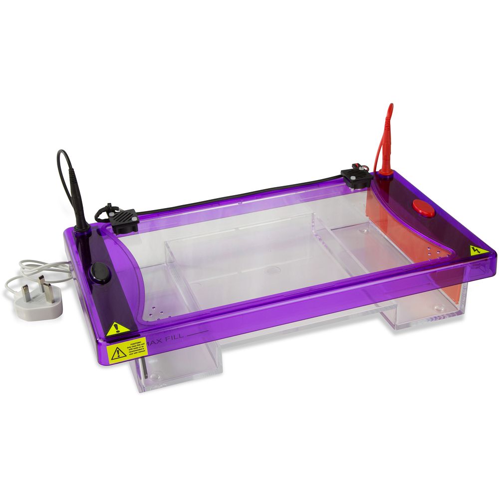 Cuves électrophorèse horizontales Maxi gels 20&nbspcm, jusqu'à 550&nbsppuits