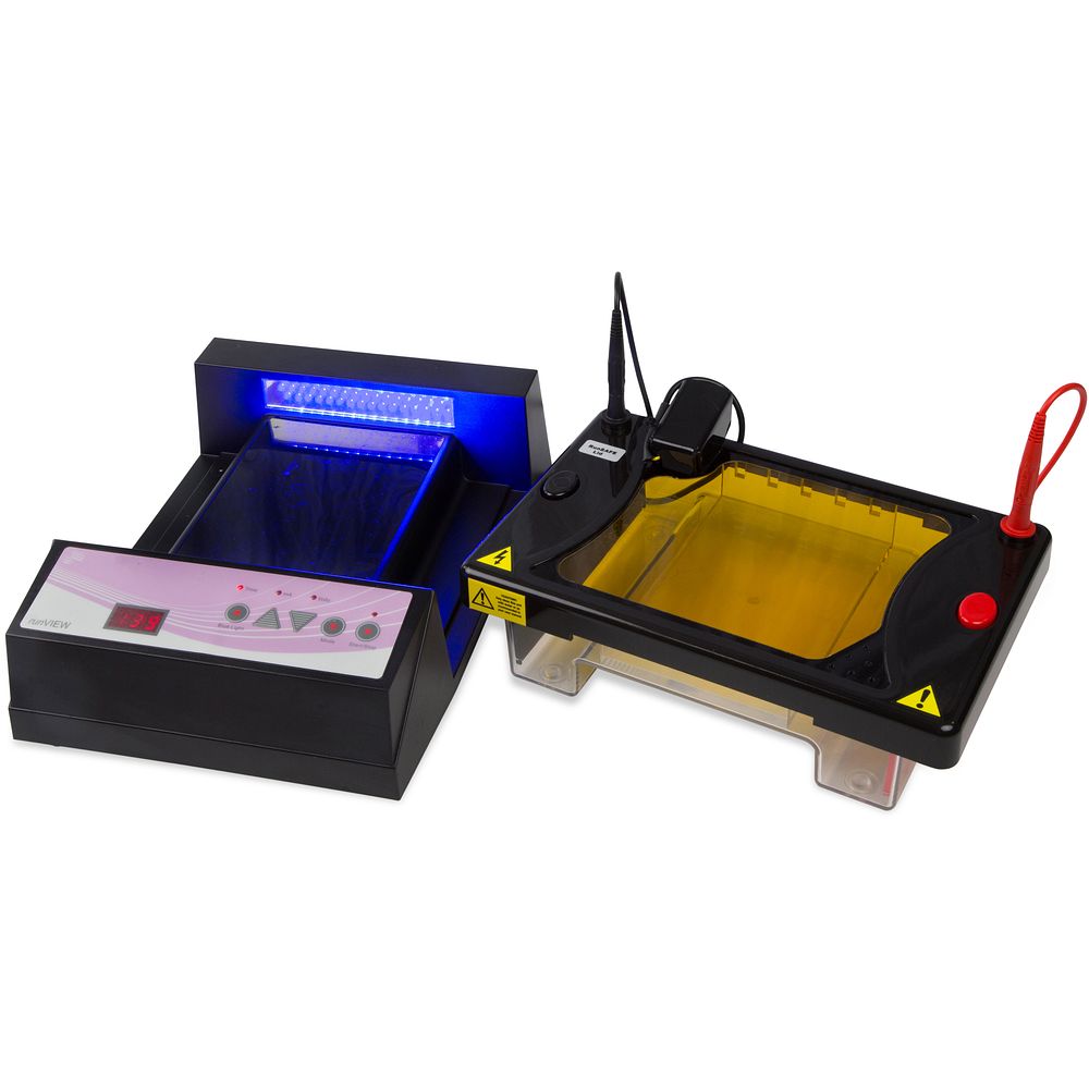 Cuves électrophorèse horizontales avec système migration temps réel, gels 15&nbspcm, jusqu'à 224&nbsppuits
