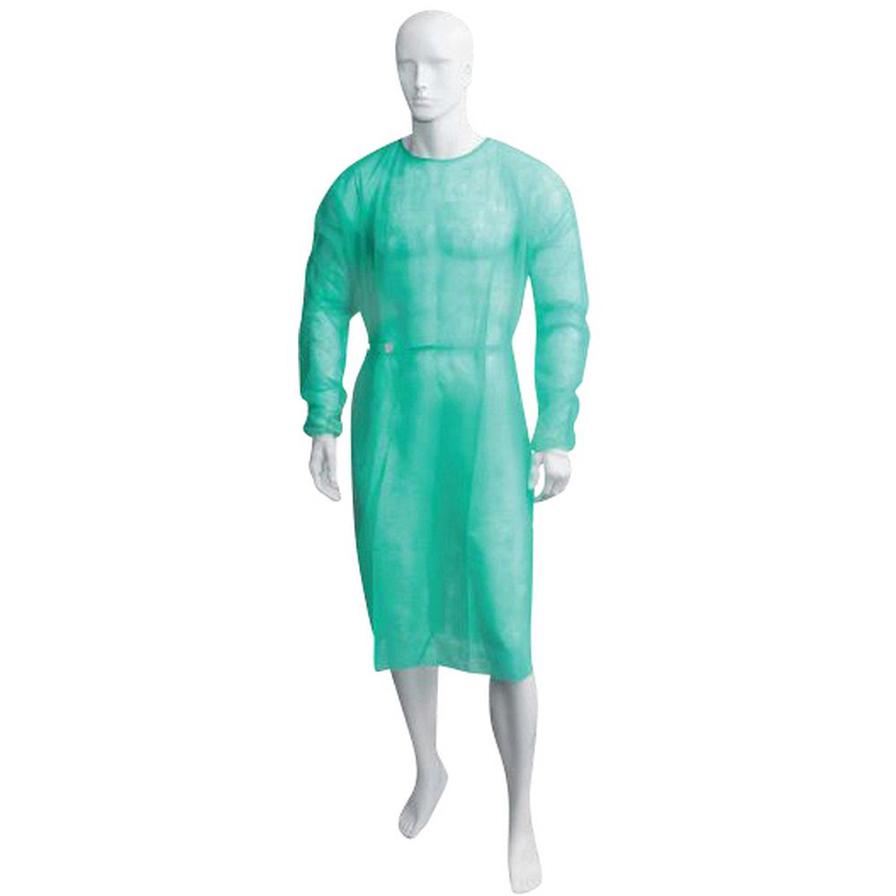 Blouses médicales en polypropylène non tissé poignet ourlé et élastiqué