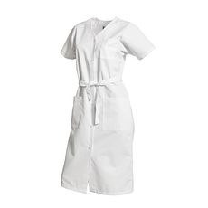 Blouse femme à col tailleur JOSY COTON blanc manches courtes