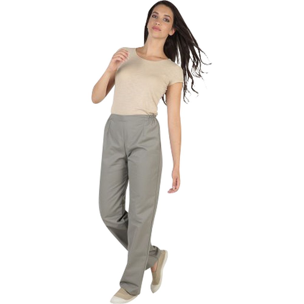 Pantalon femme taille élastique VICTOR taupe