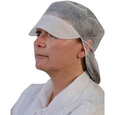 Casquettes résilles blanches en polypropylène non tissé