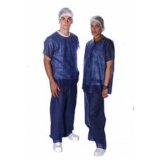 Pantalons et tuniques polypropylène non tissé bleu marine
