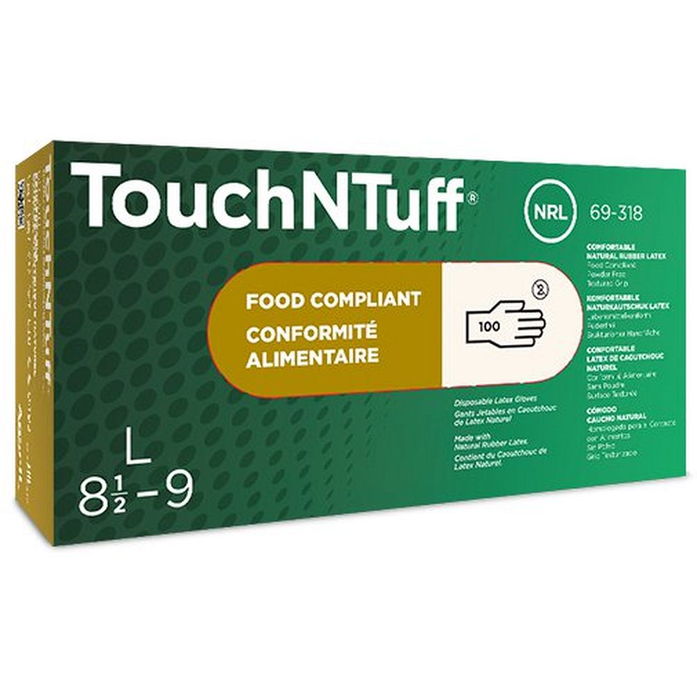Gants Touch N Tuff Latex non poudrés ANSELL