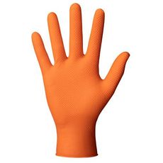 Gants gogrip orange épais nitrile, non poudrés