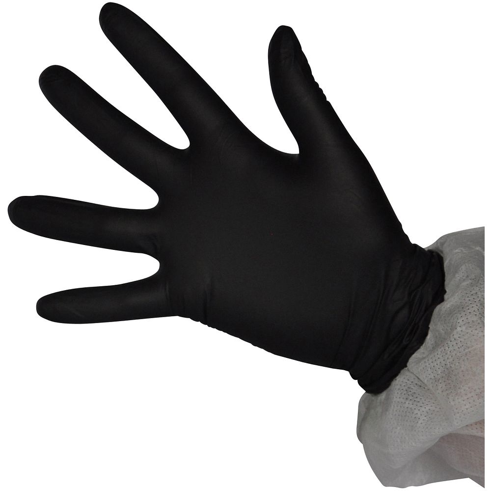 Gants nitrile noirs non poudrés