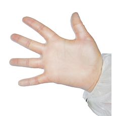 Gants vinyle micro poudrés en blanc