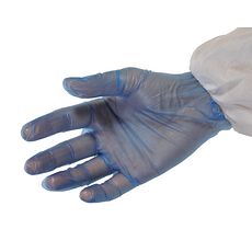 Gants vinyle micro poudrés en bleu