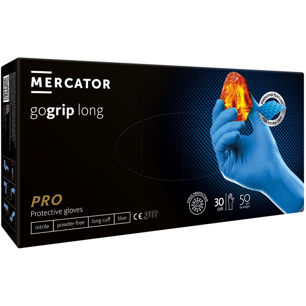 Gants gogrip longs en nitrile, non poudrés