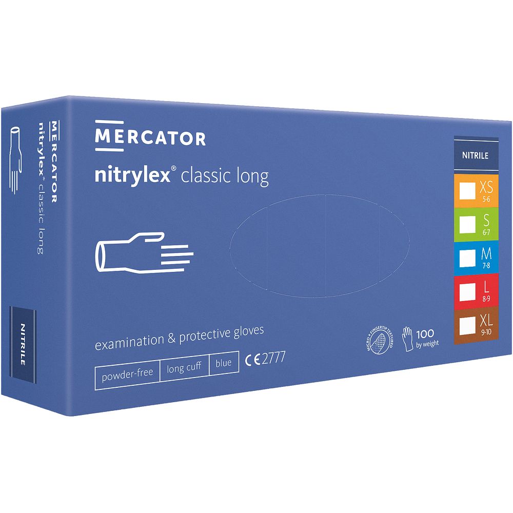 Gants Nitrylex® classic long nitrile, non poudrés