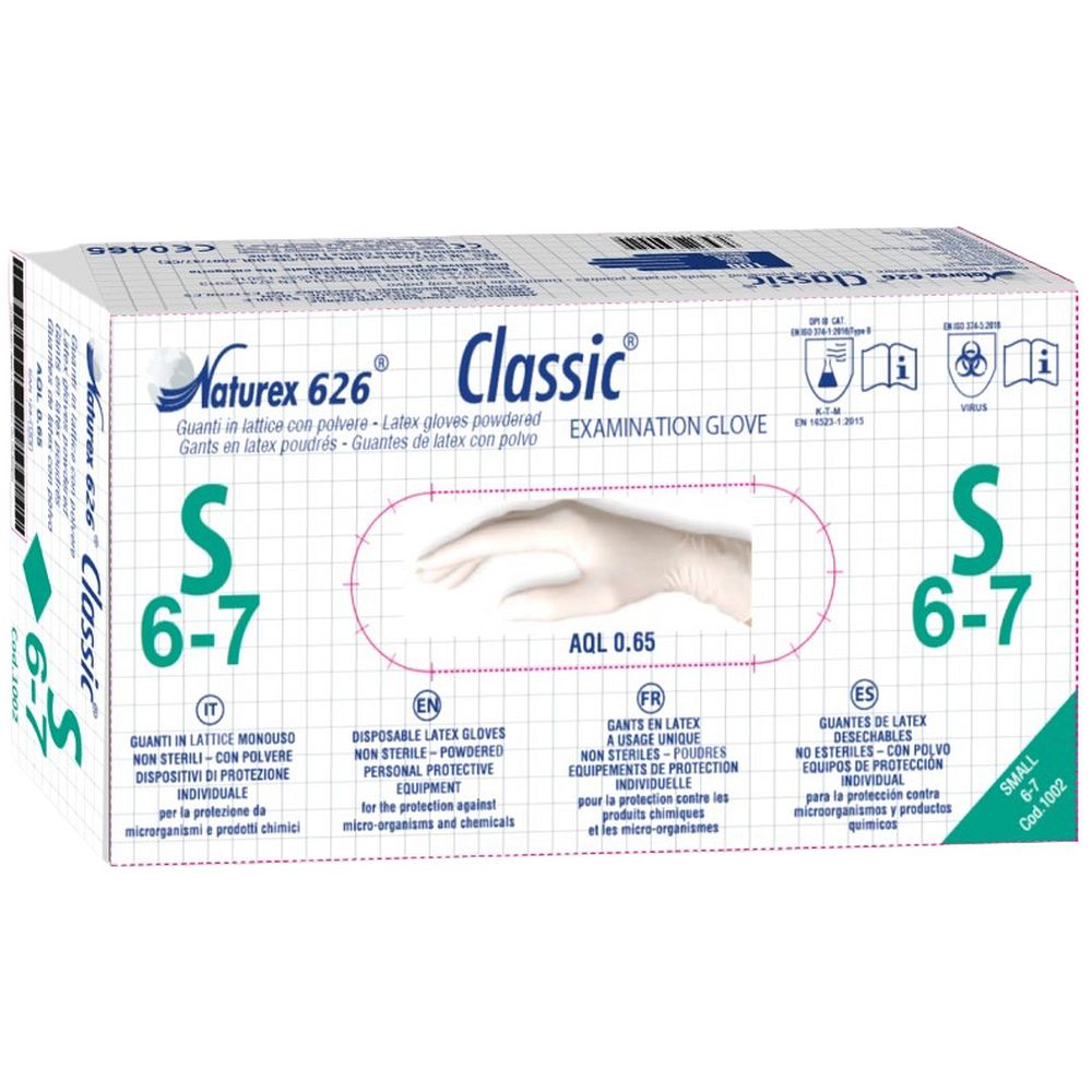 Gants NATUREX 626 CLASSIC® latex, poudrés, texturés