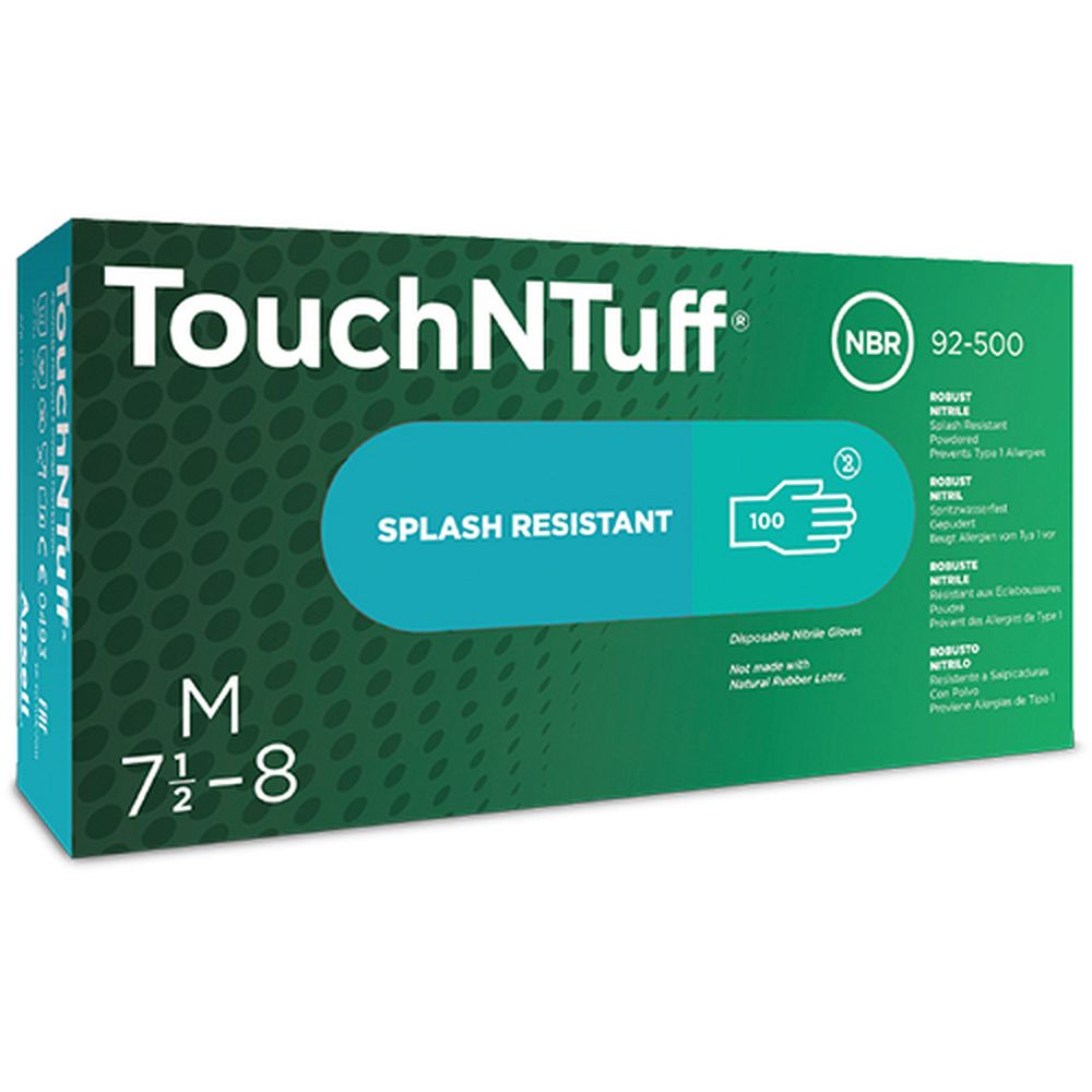 Gants Touch N Tuff nitrile, poudrés / non poudrés