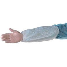 Manchettes bleues 40 cm en polyéthylène