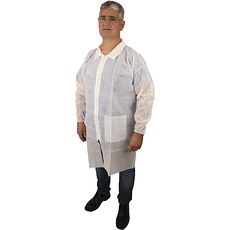 Blouses à fermeture à glissière et poche en PP blanc