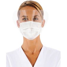 Masques médicaux 3 plis à élastique avec visière