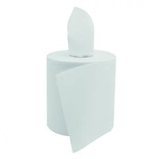 Bobine blanche pure ouate de cellulose avec mandrin gaufré