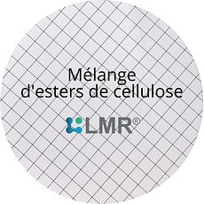 Membranes LMR® en mélange d'esters de cellulose, blanches quadrillées noir