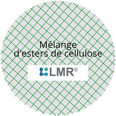 Membranes en mélange d'esters de cellulose, quadrillage vert
