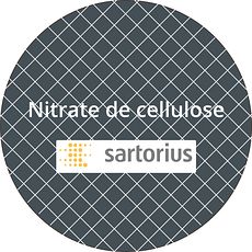 Membranes SARTORIUS® en Nitrate de cellulose, noires quadrillées blanc