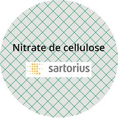 Membranes SARTORIUS® en Nitrate de cellulose, blanches quadrillées vert