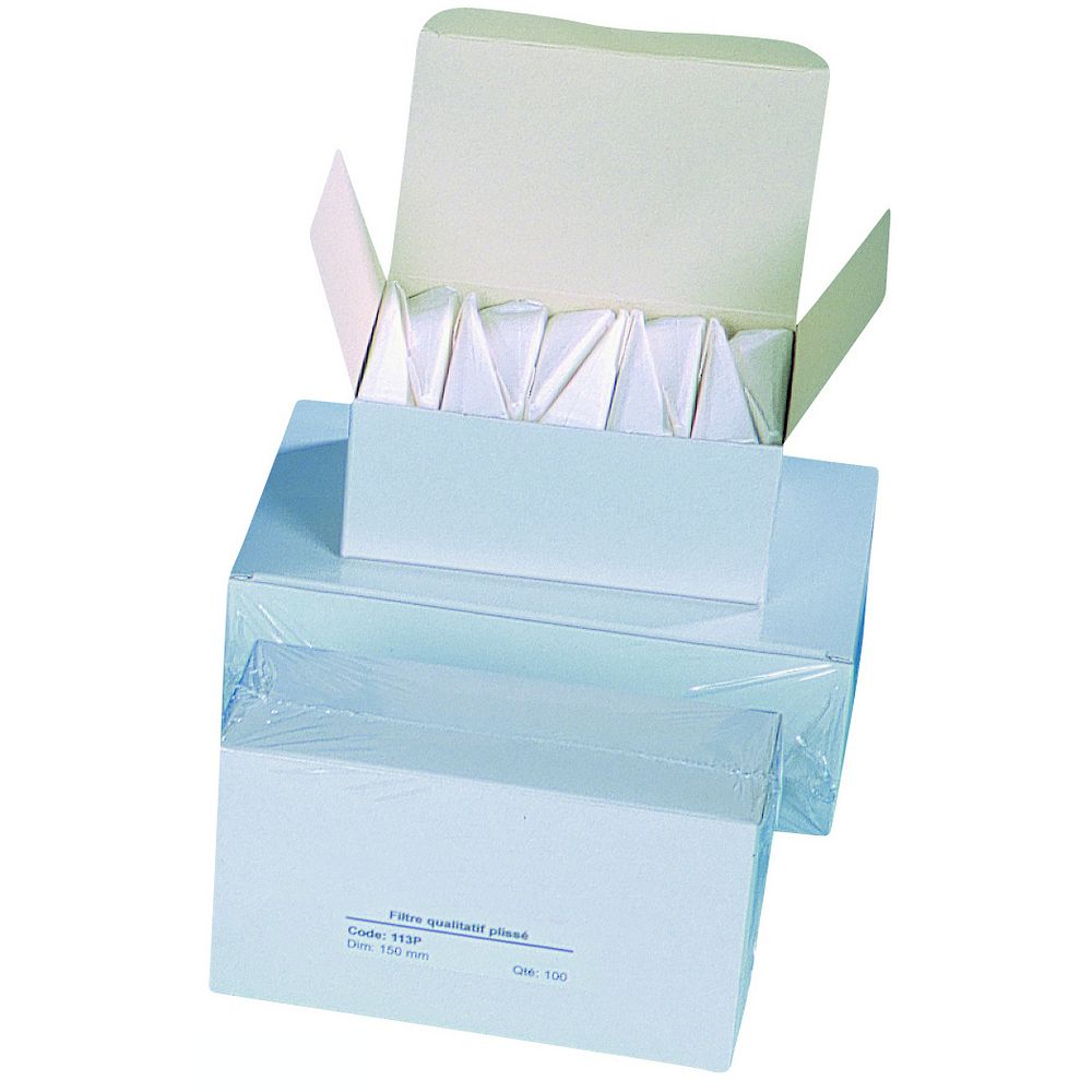 Papiers-filtres qualitatifs plissés
