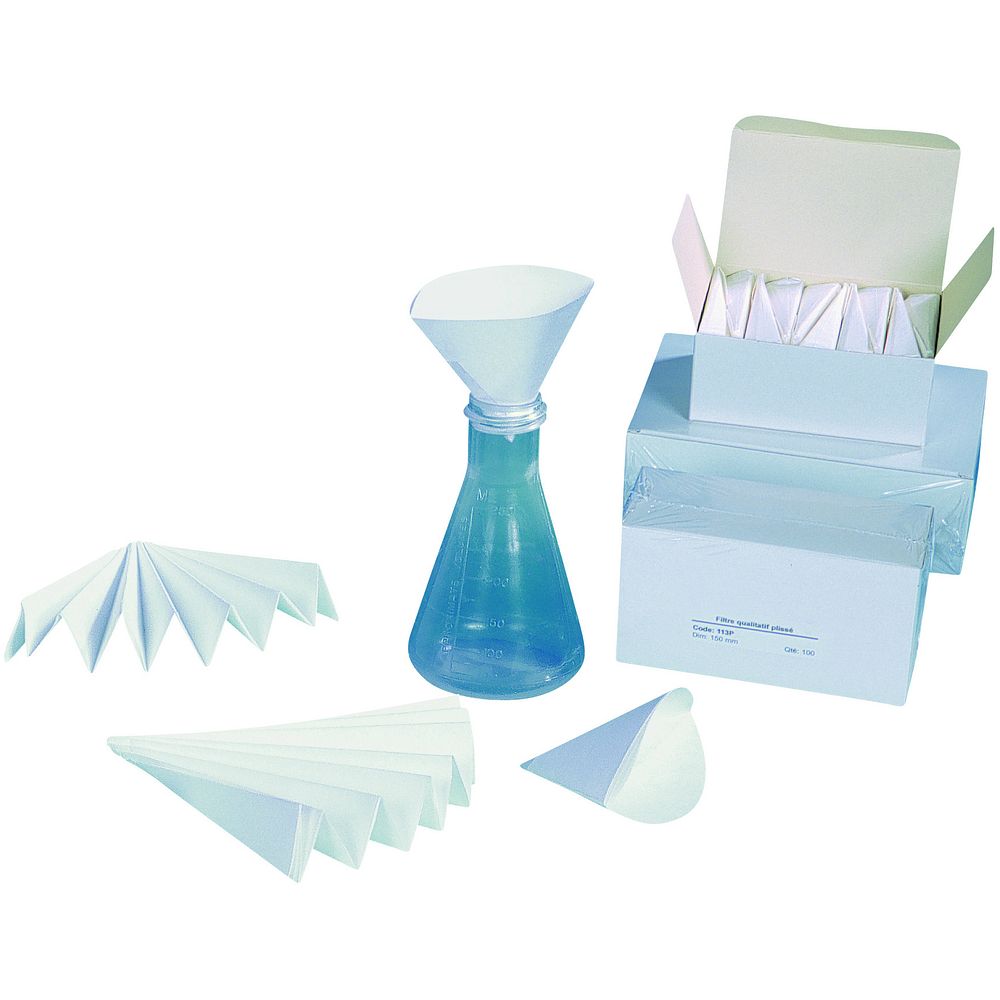 Papiers-filtres qualitatifs plissés