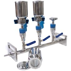 Rampes de filtration sous vide, 300 ml en acier inox