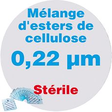 Membranes filtrantes MCE - stériles - 0,22 µm