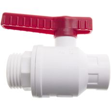 Robinet à bille en polypropylène blanc