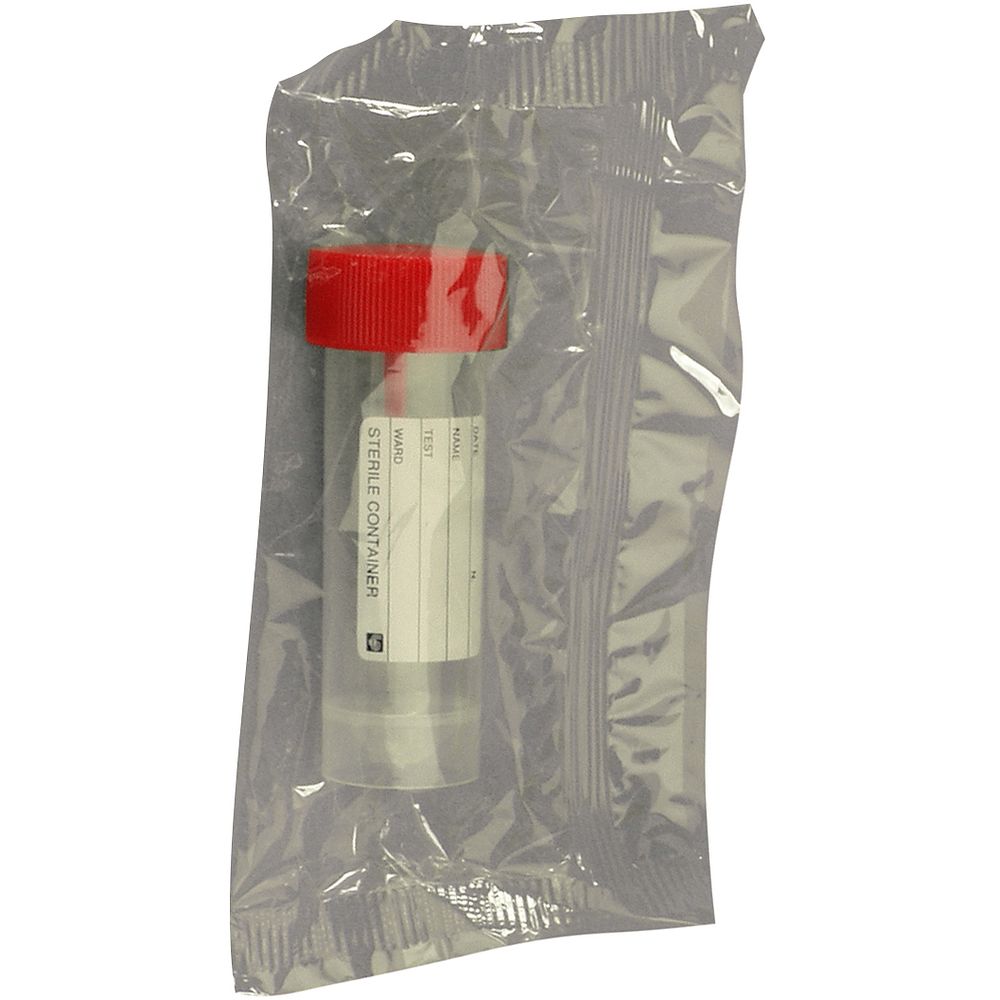 Flacons pour coprologie avec spatule 25&nbspml en polypropylène