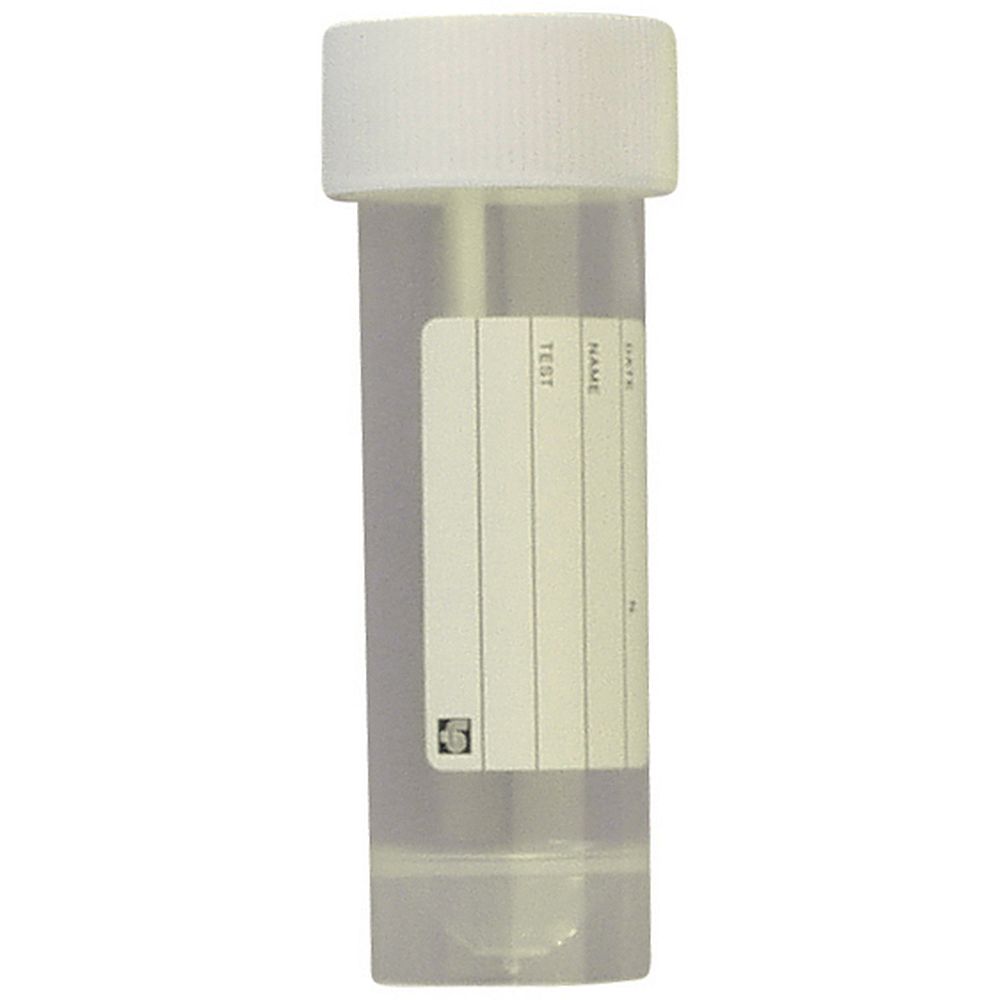 Flacons pour coprologie avec spatule 25&nbspml en polypropylène