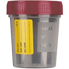 Flacons de prélèvement URINTAINER® 120 ml, avec étiquette