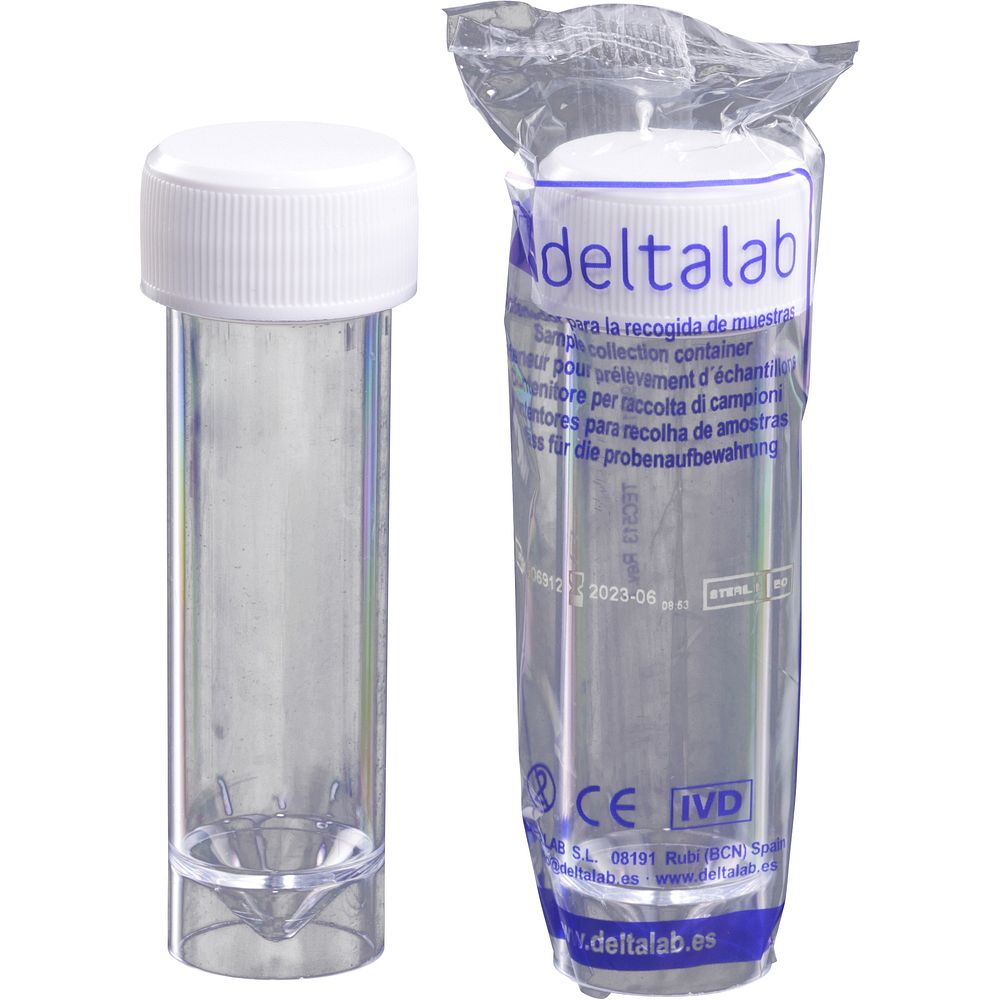 Flacons de prélèvement 30 à 200&nbspml, en polystyrène