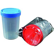 Flacons gradués 200 ml pour urine en polypropylène