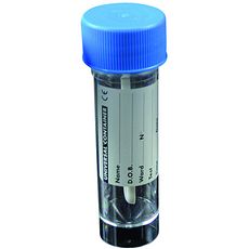Flacons pour coprologie 25 ml avec étiquette en polystyrène