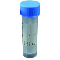 Flacons pour coprologie 25 ml avec étiquette en polypropylène